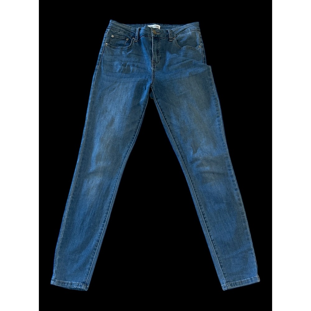 Ashley Mason Womens Skinny Jeans Medium Wash Blue Denim Stretch Size 9
